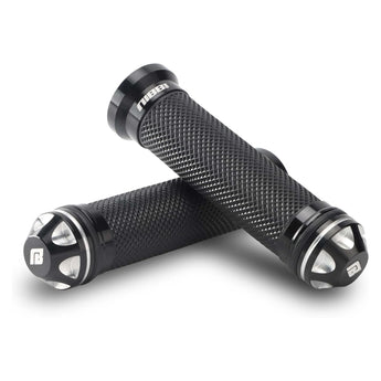 CNC Aluminum Handle Grips - Silver - NIBBIRACING