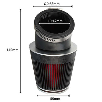 High Air Flow Clip Angle Cone Air Filter - NIBBIRACING