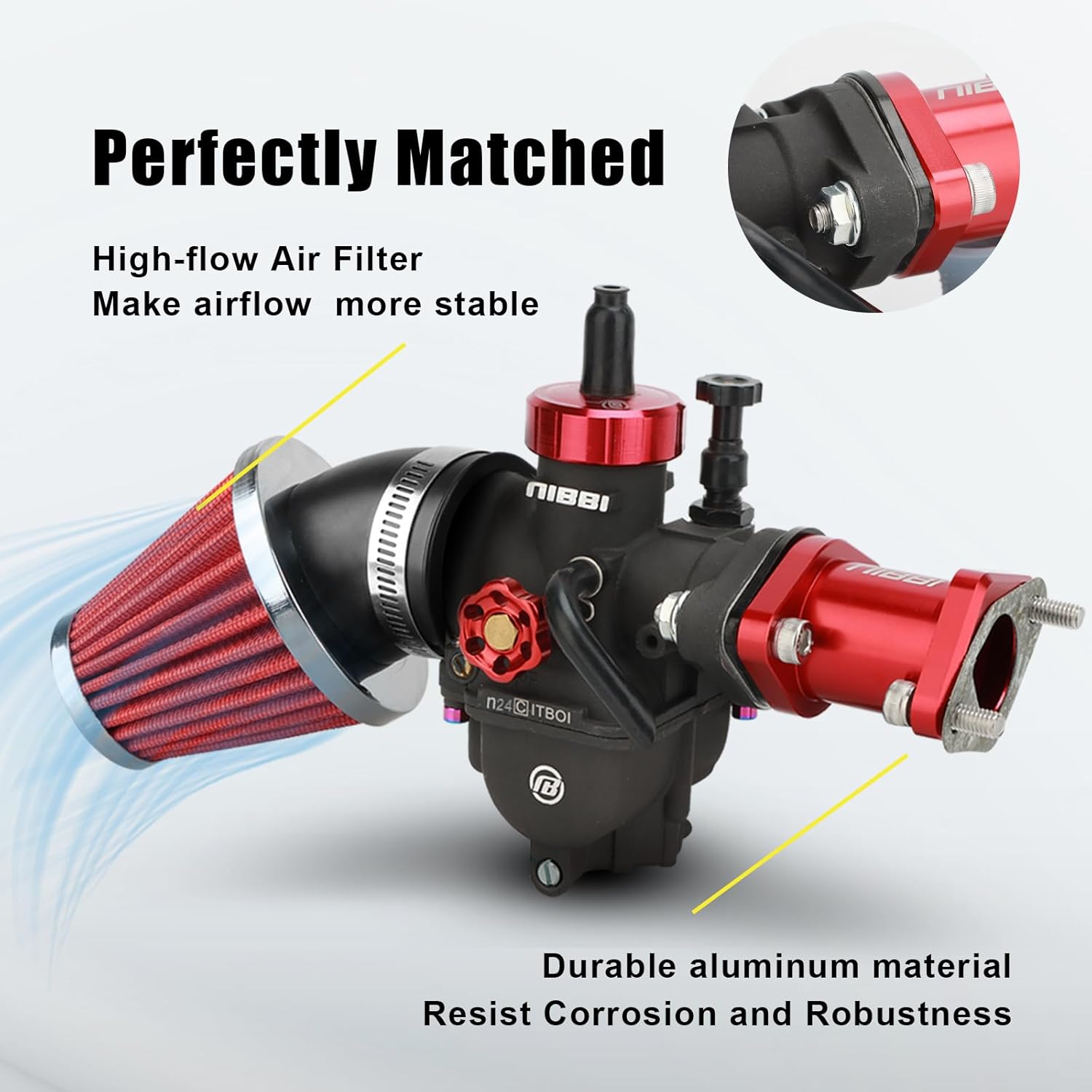 PE24 Carburetor Kit for Predator 196cc 212cc 224cc Engine – NIBBIRACING