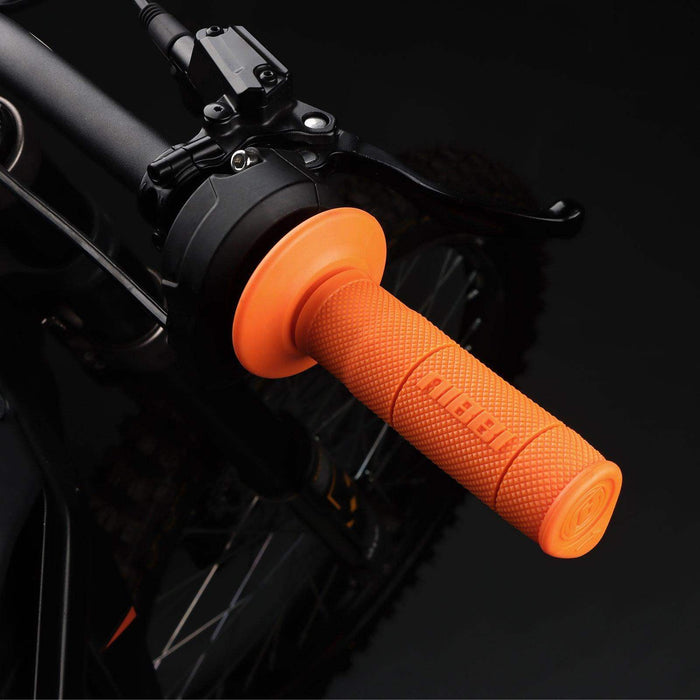 Half-waffle Motocross Grips-Orange