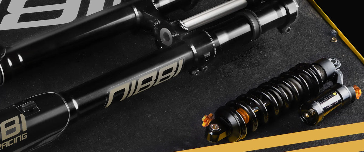 Electric off-road motorcycle equipped with NIBBI suspension