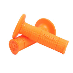 Half-waffle Motocross Grips-Orange