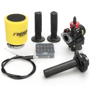 PE Flange Carburetor Upgrade Kit – Throttle, Air Filter & Main Jet Options - NIBBIRACING